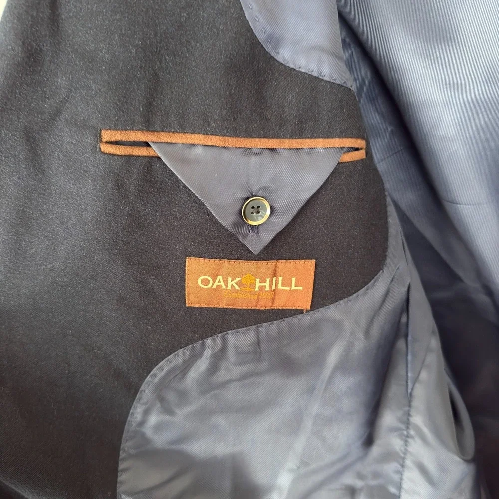 Oak Hill Men's Sport Coat Blazer Jacket 2XL 50/52 Two Button Navy‎ Blue